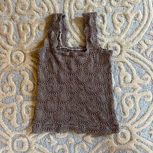Free People Brown Textured Women's Tank